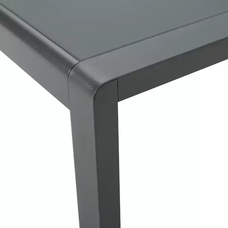 Ensemble de conversation d'extérieur GDFStudio Mason en aluminium 4 places avec coussins, gris et gris foncé