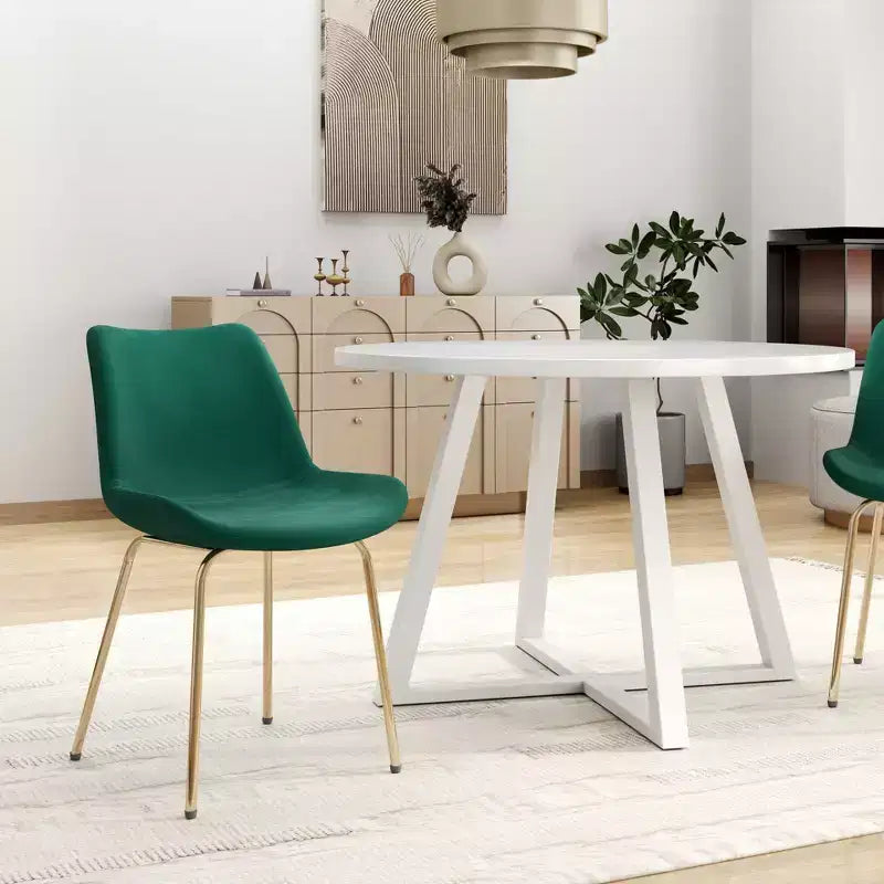 Ensemble de salle à manger rond 3 pièces Avant de Roundhill Furniture, table à manger sur tréteaux avec 2 chaises d'appoint
