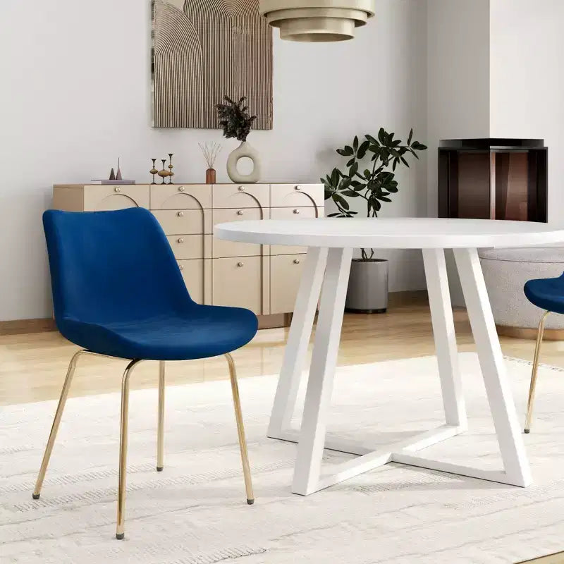 Ensemble de salle à manger rond 3 pièces Avant de Roundhill Furniture, table à manger sur tréteaux avec 2 chaises d'appoint