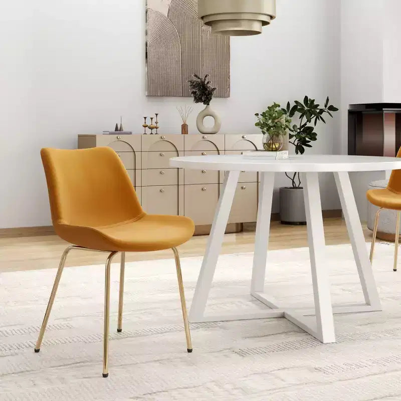 Ensemble de salle à manger rond 5 pièces Avant de Roundhill Furniture, avec table et 4 chaises