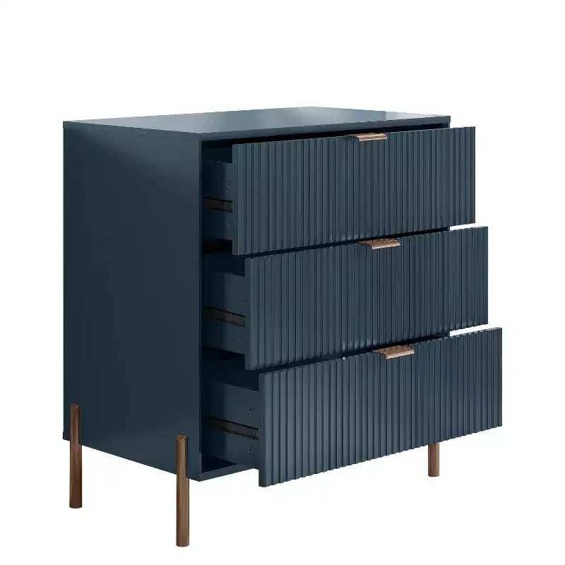 Ensemble de chambre Festivo 4 pièces : commode, chiffonnier 6 tiroirs et 2 tables de chevet 3 tiroirs Modern Elegance