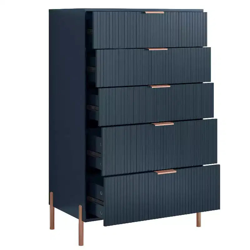 Ensemble de chambre Festivo 4 pièces : commode, chiffonnier 6 tiroirs et 2 tables de chevet 3 tiroirs Modern Elegance