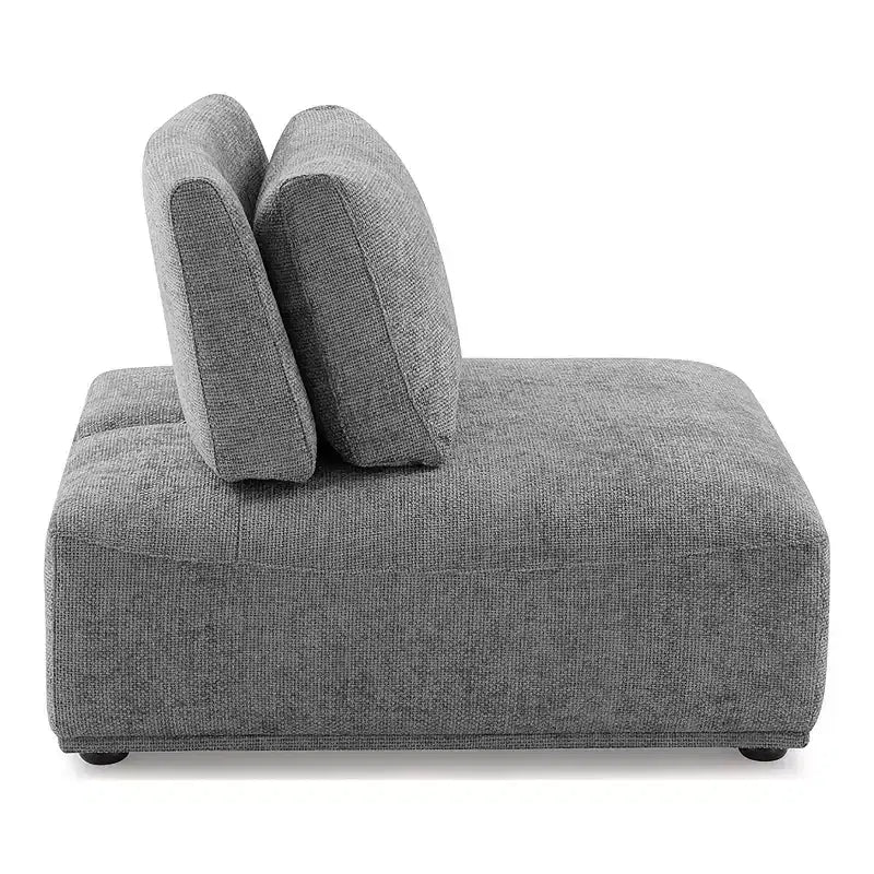 HOMES: Inside + Out Canapé modulable incurvé Povoa 5 pièces 159 po, en chenille moderne avec dossier extensible
