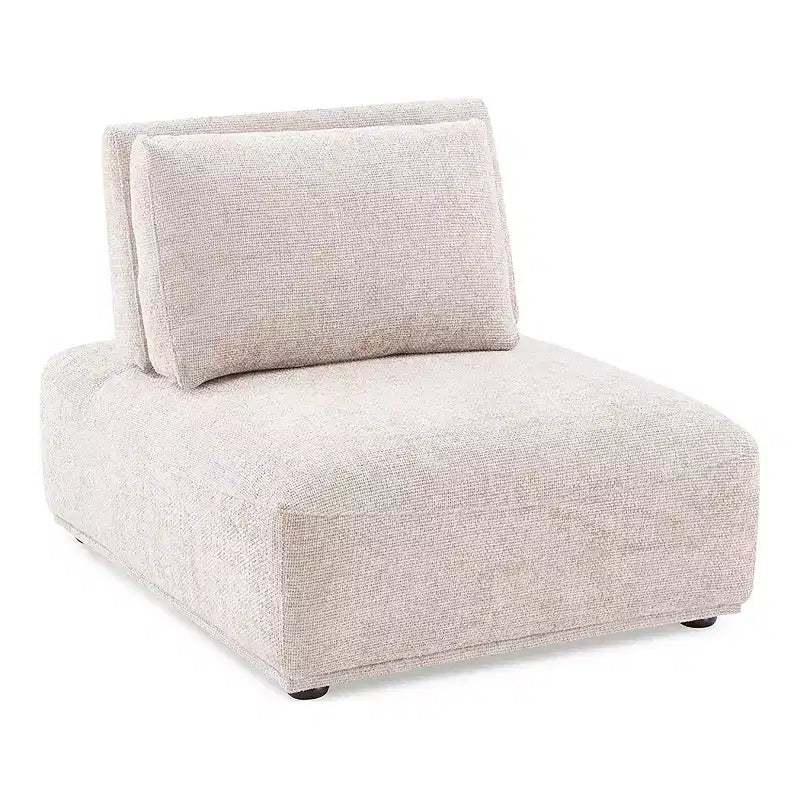 HOMES: Inside + Out Canapé modulable incurvé Povoa 5 pièces 159 po, en chenille moderne avec dossier extensible