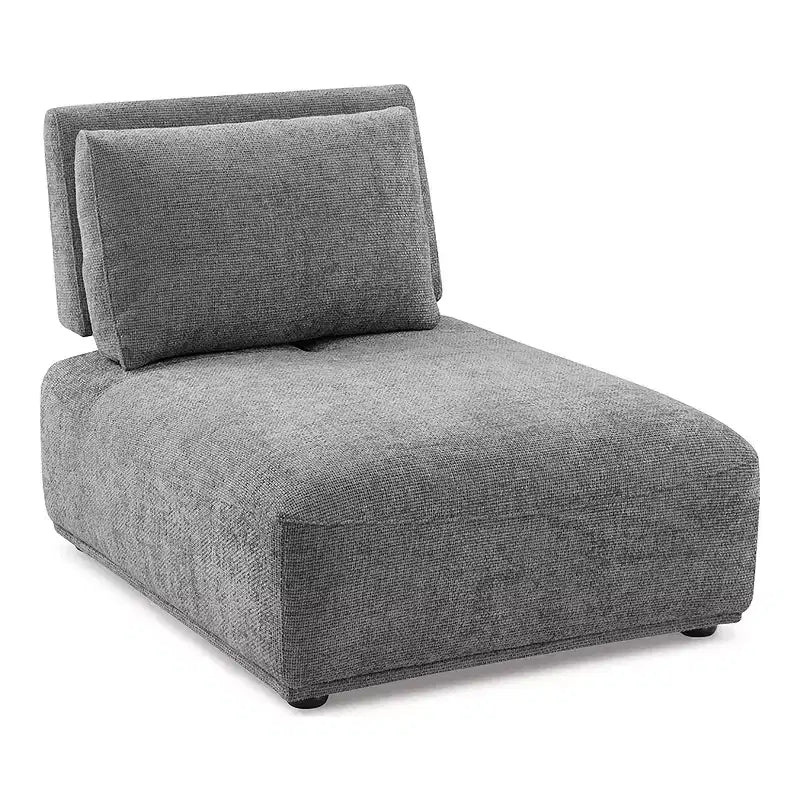 HOMES: Inside + Out Canapé modulable incurvé Povoa 5 pièces 159 po, en chenille moderne avec dossier extensible