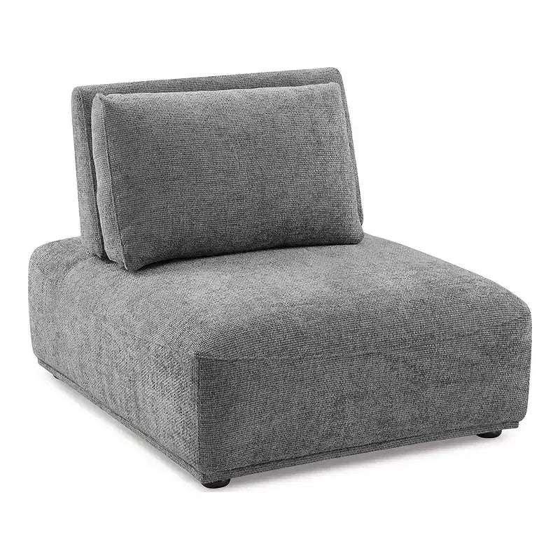HOMES: Inside + Out Canapé modulable incurvé Povoa 5 pièces 159 po, en chenille moderne avec dossier extensible