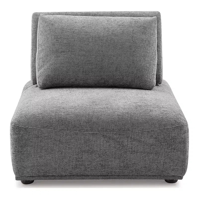 HOMES: Inside + Out Canapé modulable incurvé Povoa 5 pièces 159 po, en chenille moderne avec dossier extensible