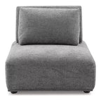 HOMES: Inside + Out Canapé modulable incurvé Povoa 5 pièces 159 po, en chenille moderne avec dossier extensible