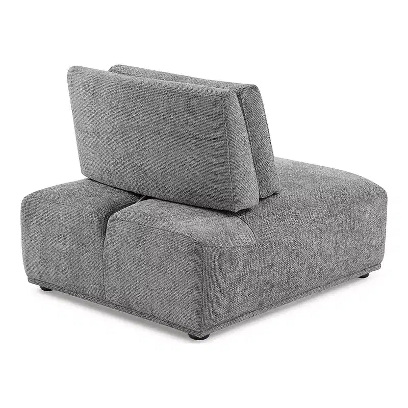 HOMES: Inside + Out Canapé modulable incurvé Povoa 5 pièces 159 po, en chenille moderne avec dossier extensible