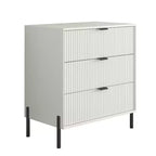 Festivo Ensemble 3 tables de chevet à 3 tiroirs et 1 commode à 5 tiroirs Élégance Moderne